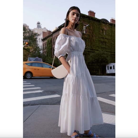 NEW Marcella NYC Off Shoulder Bleecker Dress — White, XS - Picture 2 of 12